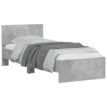 Struttura letto con testata Grigio Cemento 80 x 200 cm | homemem39