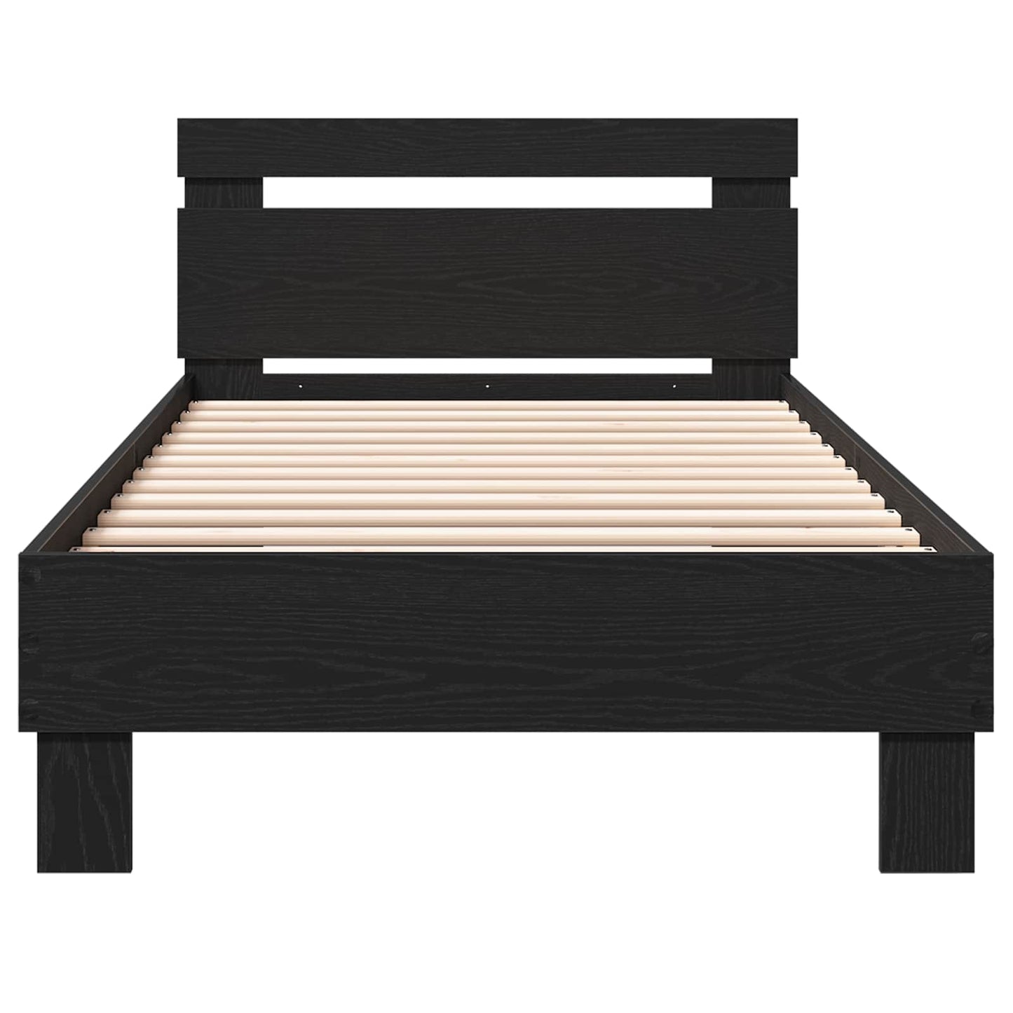 Struttura letto con testata Rovere Nero 80 x 200 cm | homemem39