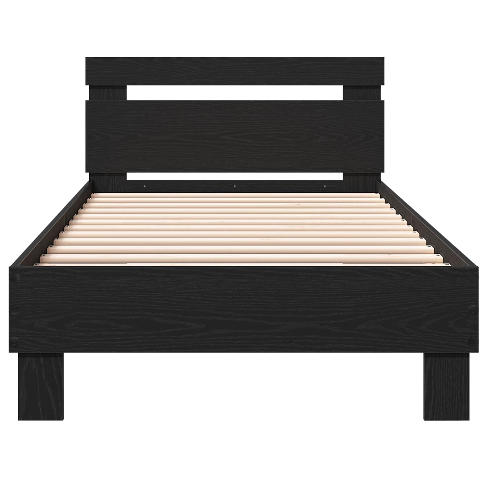 Struttura letto con testata Rovere Nero 80 x 200 cm | homemem39