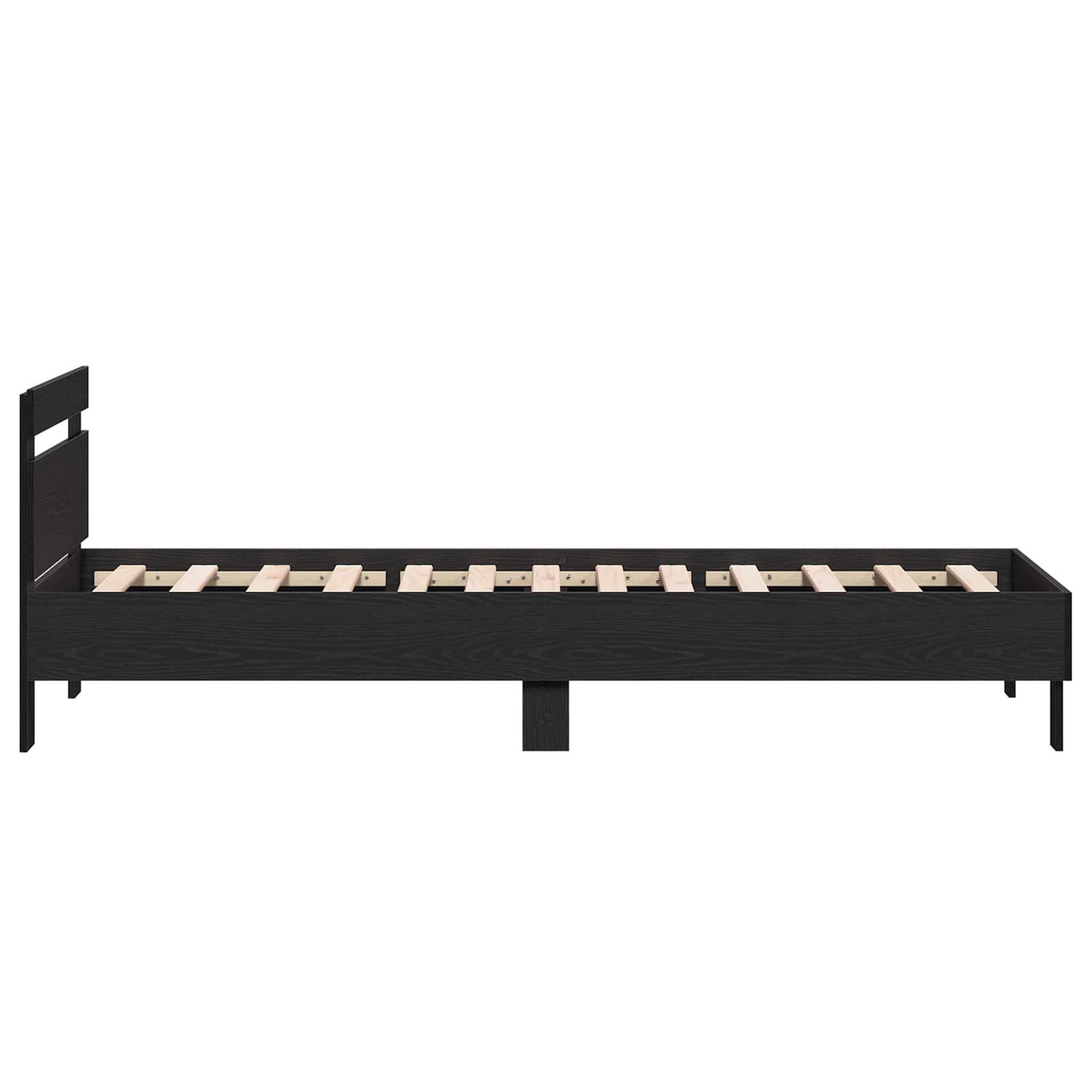 Struttura letto con testata Rovere Nero 80 x 200 cm | homemem39