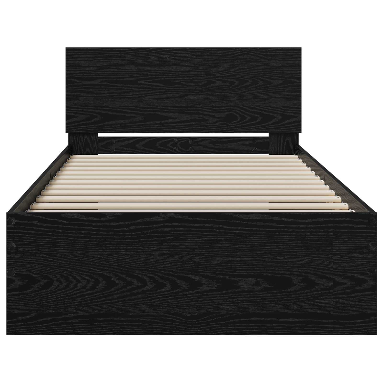 Struttura letto con testata Rovere Nero 80 x 200 cm | homemem39