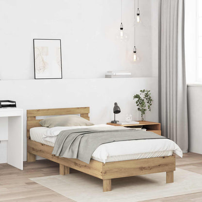 Struttura letto con testata Rovere Artigianale 80 x 200 cm | homemem39