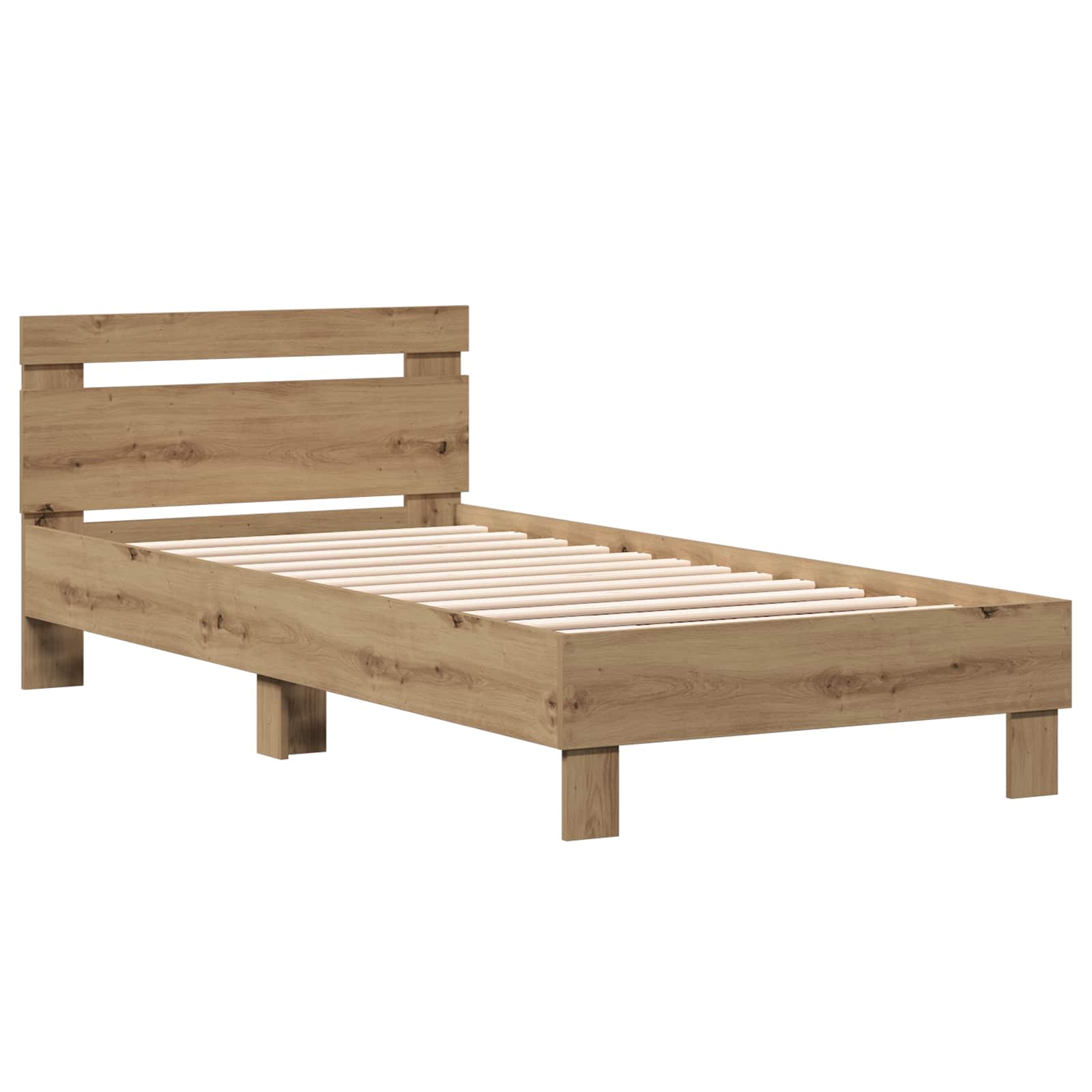 Struttura letto con testata Rovere Artigianale 80 x 200 cm | homemem39