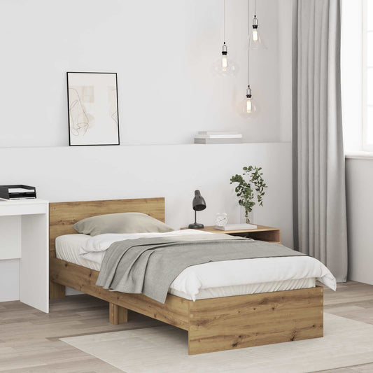 Struttura letto con testata Rovere Artigianale 80 x 200 cm | homemem39