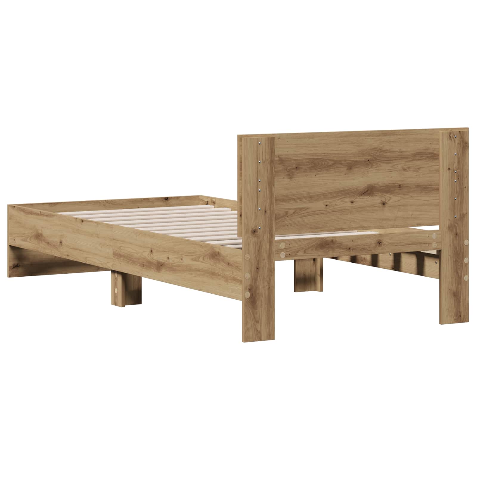 Struttura letto con testata Rovere Artigianale 80 x 200 cm | homemem39