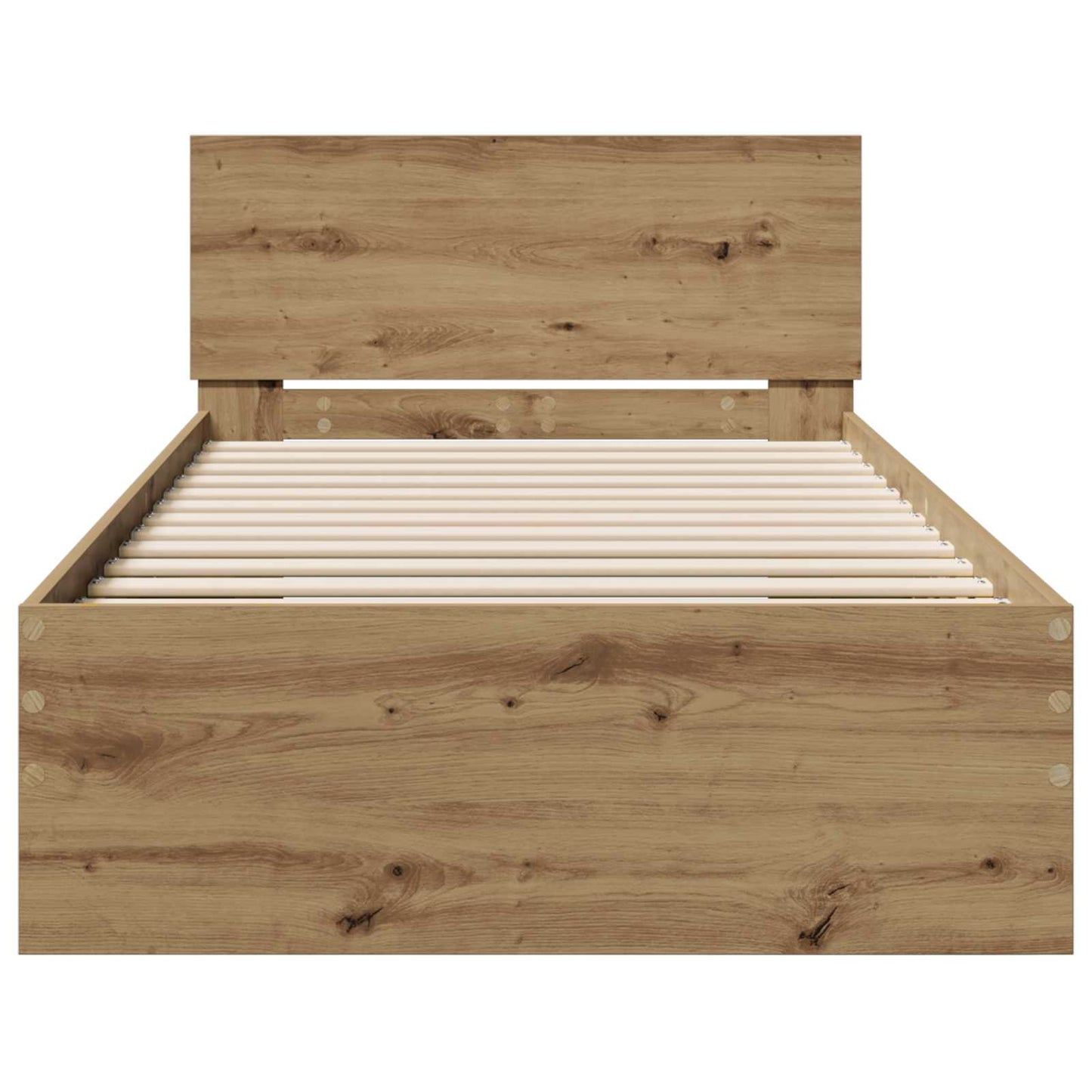 Struttura letto con testata Rovere Artigianale 80 x 200 cm | homemem39