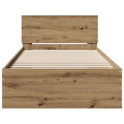 Struttura letto con testata Rovere Artigianale 80 x 200 cm | homemem39