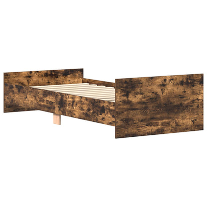 Struttura letto con testata Rovere Fumo 80 x 200 cm | homemem39