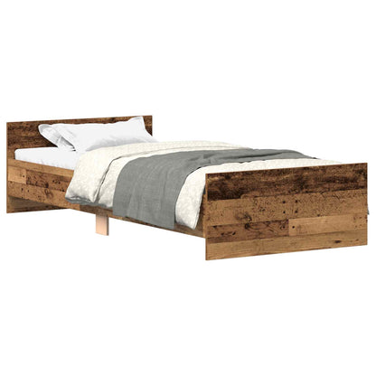 Struttura letto con testata Legno antico 80 x 200 cm | homemem39