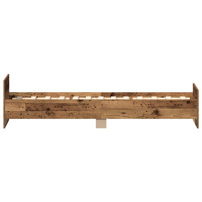 Struttura letto con testata Legno antico 80 x 200 cm | homemem39