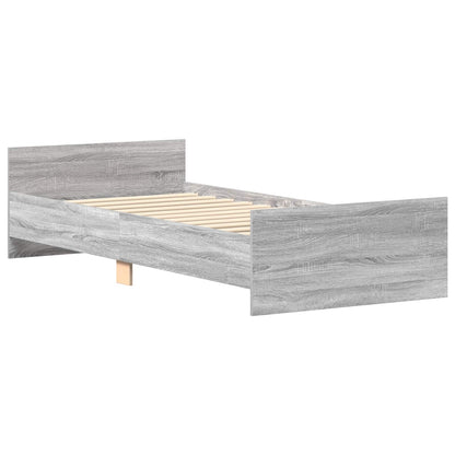Struttura letto con testata Sonoma grigio 80 x 200 cm | homemem39