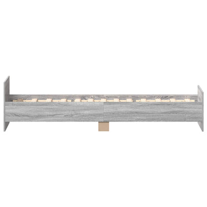 Struttura letto con testata Sonoma grigio 80 x 200 cm | homemem39