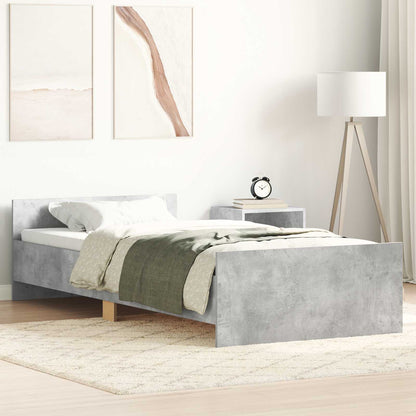 Struttura letto con testata Grigio Cemento 80 x 200 cm | homemem39
