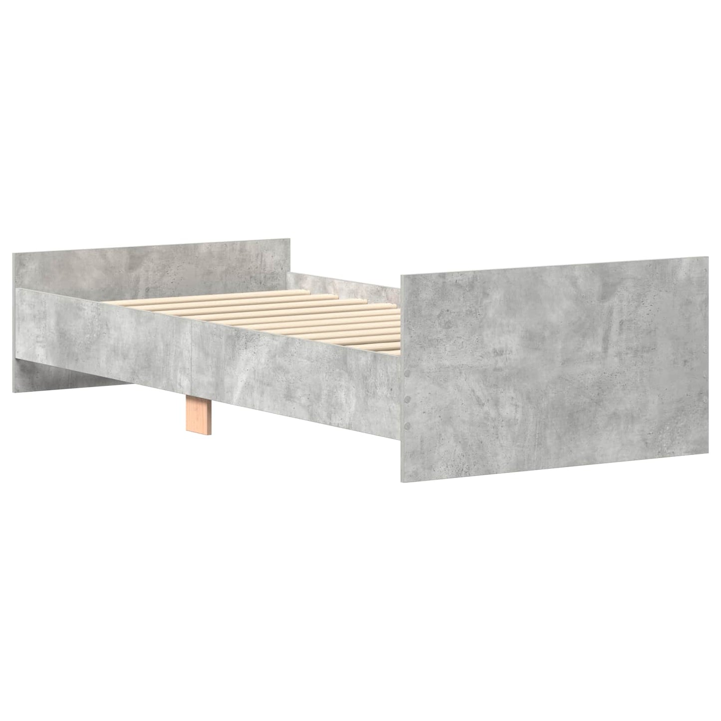Struttura letto con testata Grigio Cemento 80 x 200 cm | homemem39
