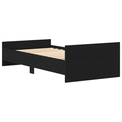 Struttura letto con testata Rovere Nero 80 x 200 cm | homemem39