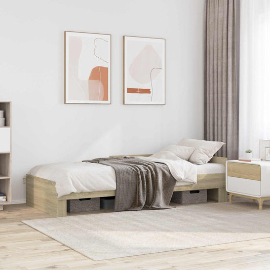 Struttura letto con testata Rovere Sonoma 80 x 200 cm | homemem39