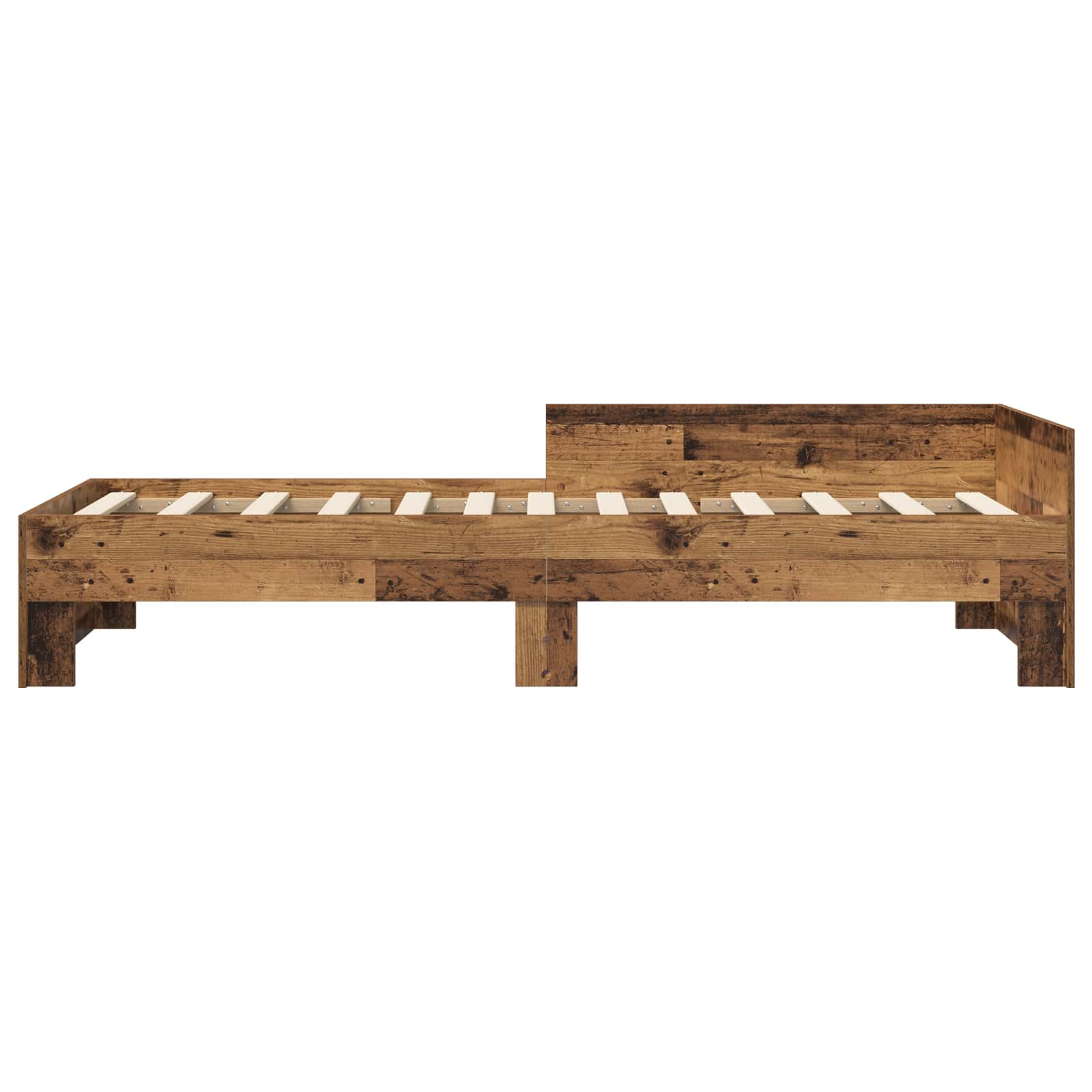 Struttura letto con testata Legno antico 80 x 200 cm | homemem39