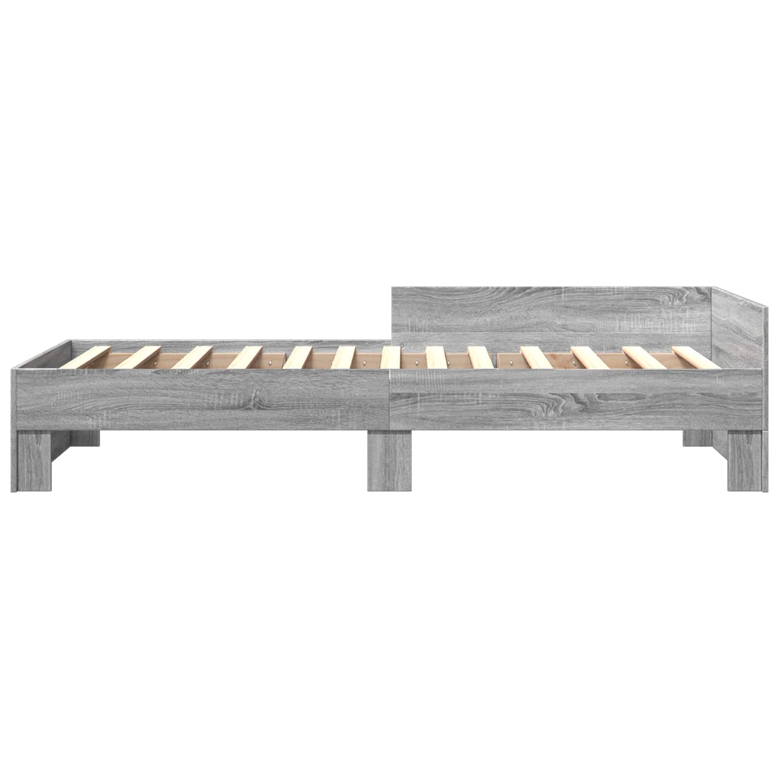 Struttura letto con testata Sonoma grigio 80 x 200 cm | homemem39