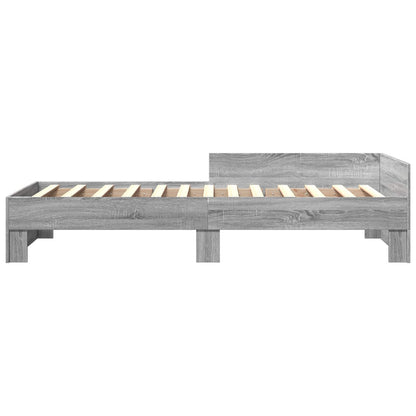 Struttura letto con testata Sonoma grigio 80 x 200 cm | homemem39