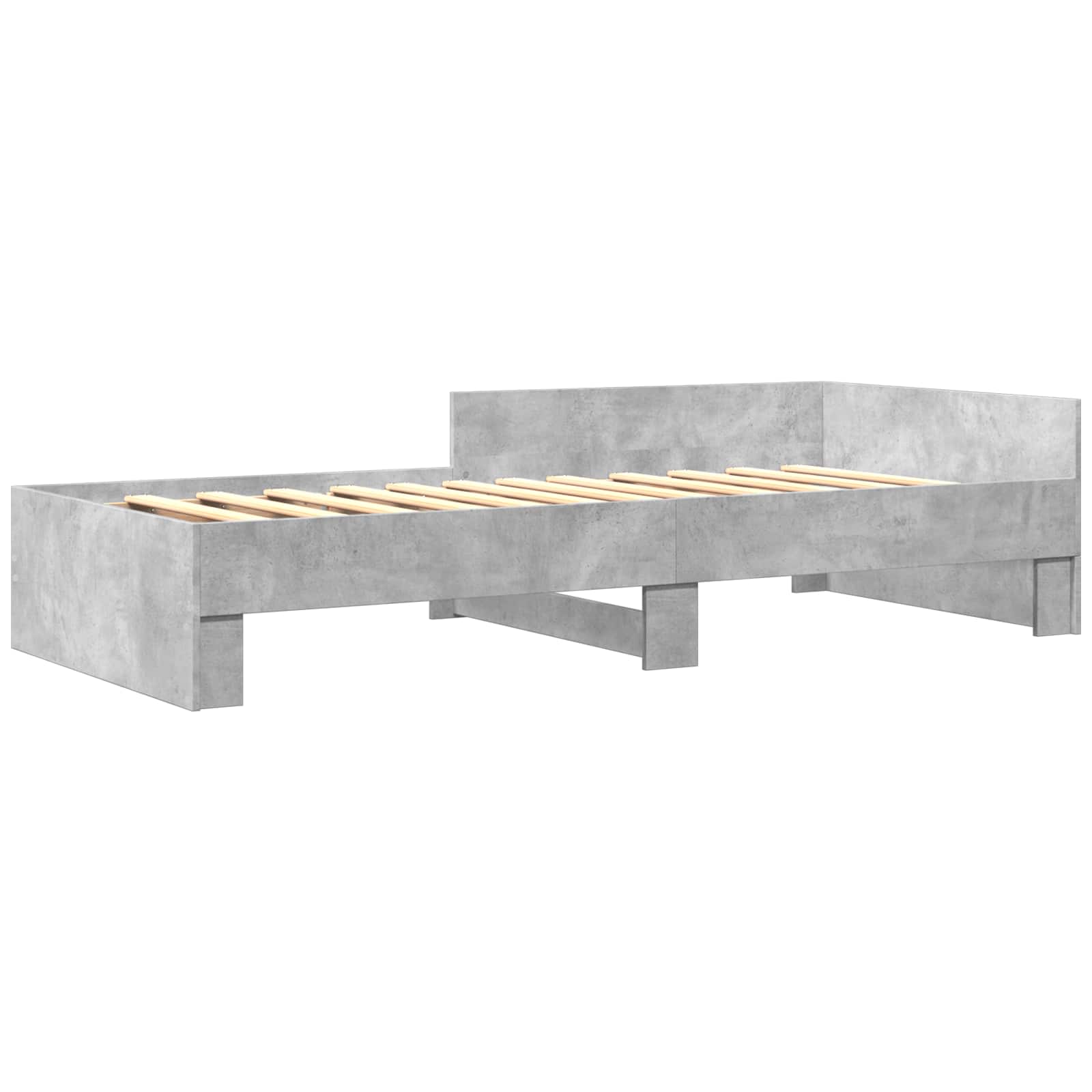 Struttura letto con testata Grigio Cemento 80 x 200 cm | homemem39