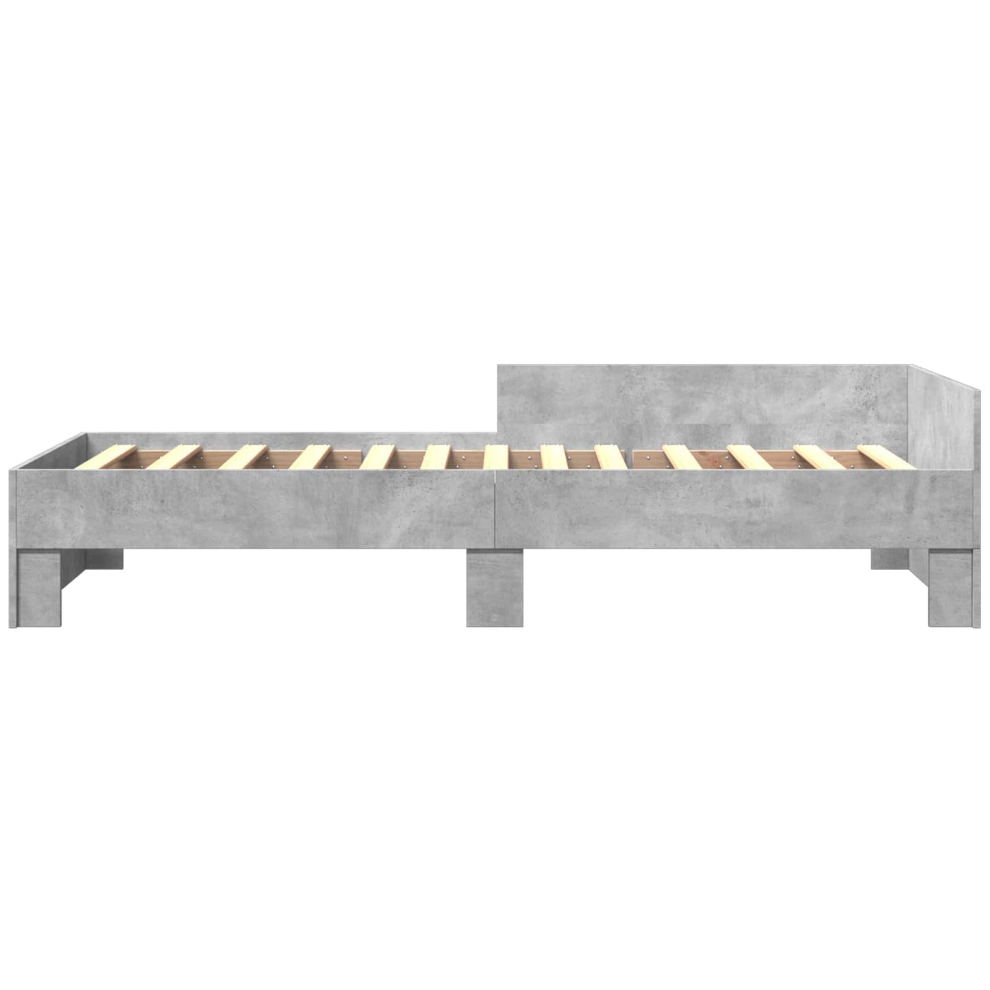 Struttura letto con testata Grigio Cemento 80 x 200 cm | homemem39