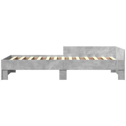 Struttura letto con testata Grigio Cemento 80 x 200 cm | homemem39