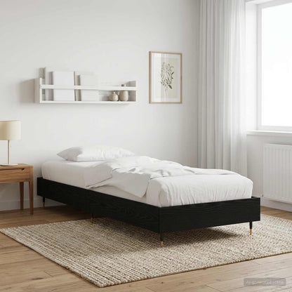 Struttura del letto Rovere Nero 80 x 200 cm