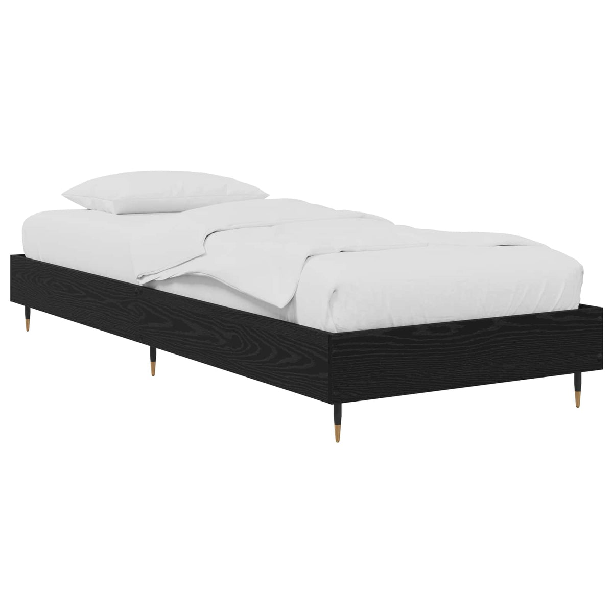 Struttura del letto Rovere Nero 80 x 200 cm