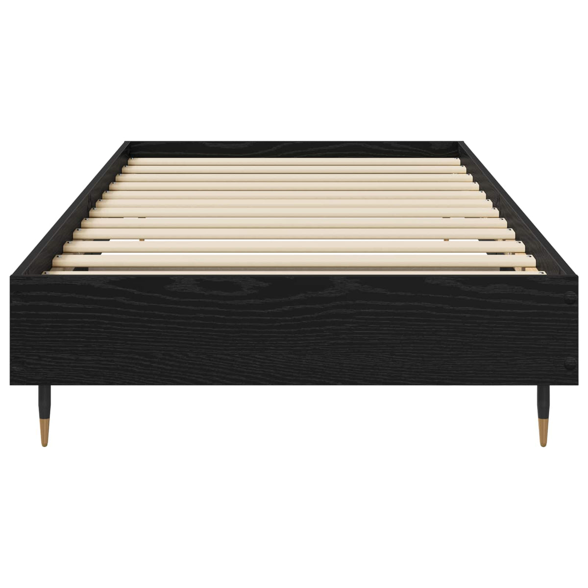 Struttura del letto Rovere Nero 80 x 200 cm