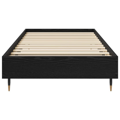Struttura del letto Rovere Nero 80 x 200 cm