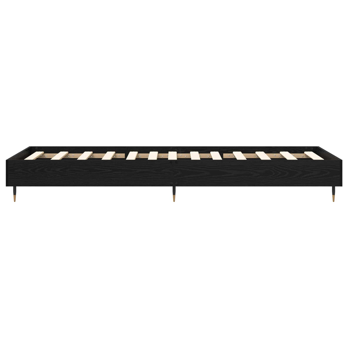 Struttura del letto Rovere Nero 80 x 200 cm