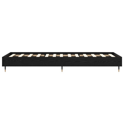 Struttura del letto Rovere Nero 80 x 200 cm