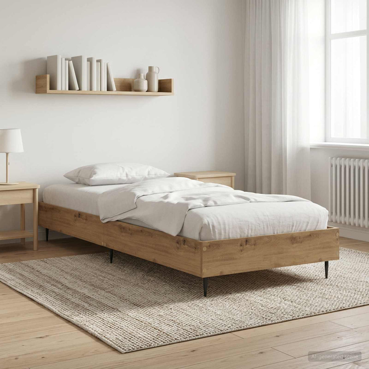 Struttura del letto Rovere Artigianale 80 x 200 cm