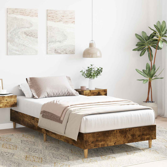 Struttura del letto Rovere Fumo Legno multistrato | homemem39