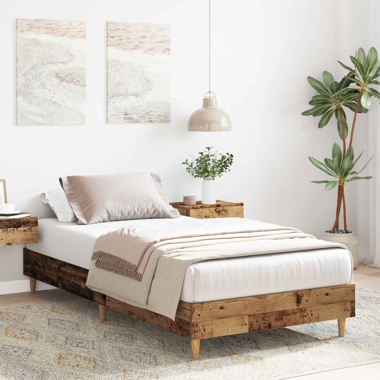 Struttura del letto Legno antico 80 x 200 cm