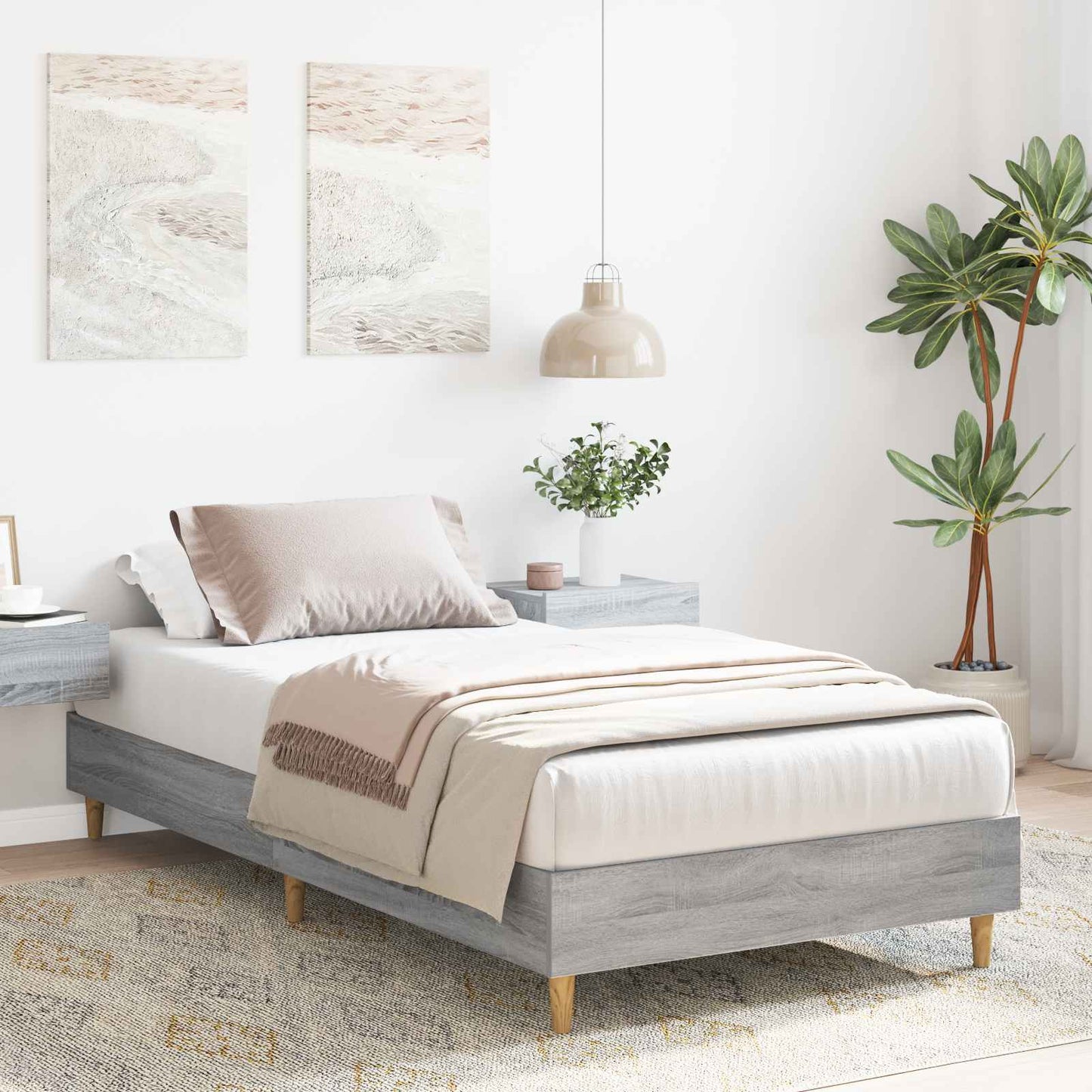 Struttura del letto Sonoma grigio 80 x 200 cm | homemem39