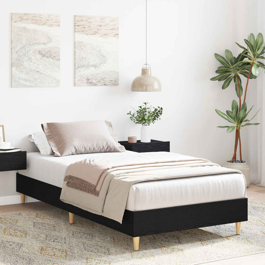 Struttura del letto Rovere Nero Legno multistrato | homemem39