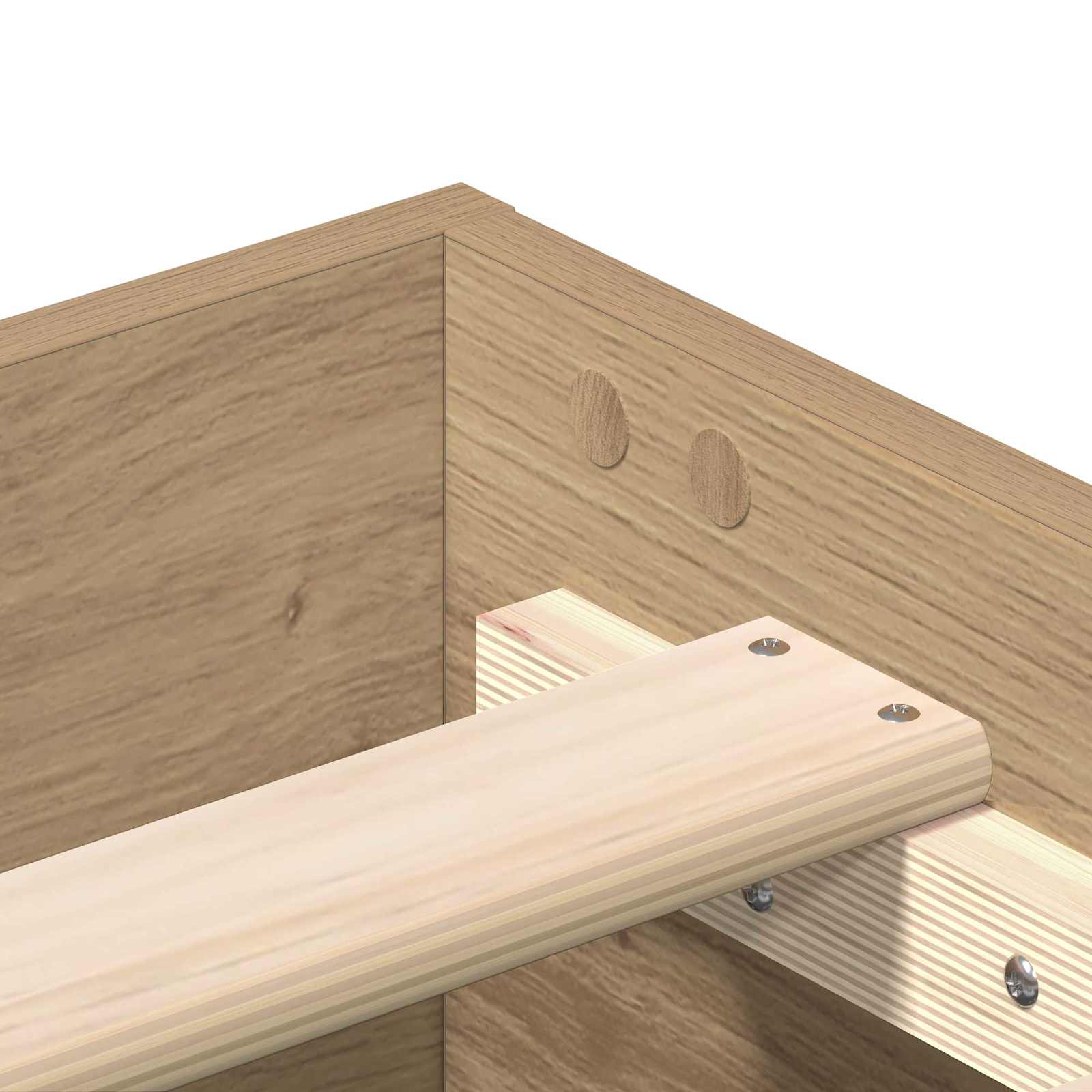 Struttura del letto Rovere Artigianale 80 x 200 cm | homemem39