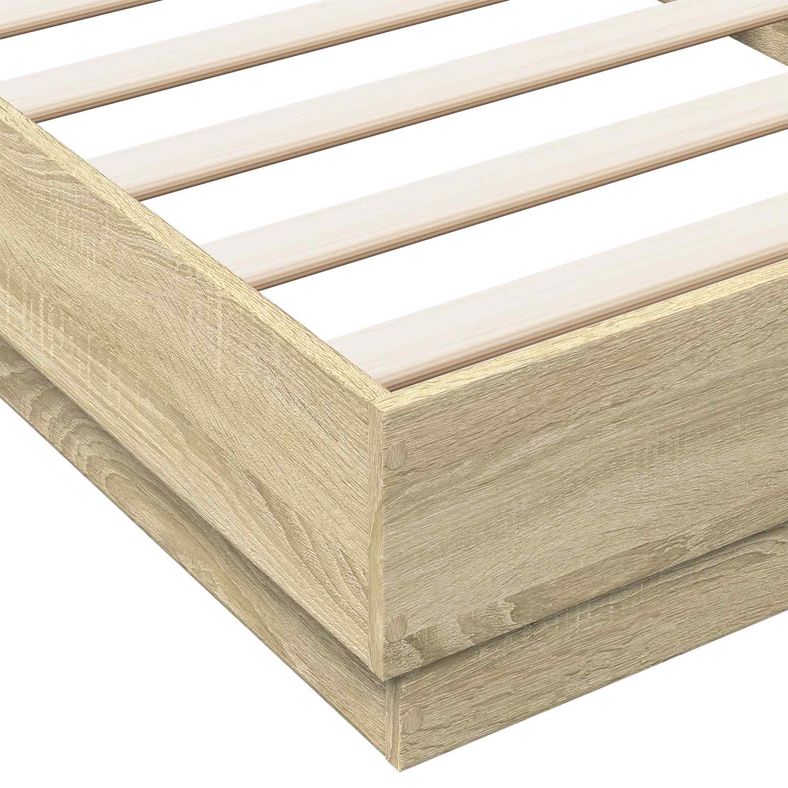 Struttura letto a pavimento Rovere Sonoma 80 x 200 cm | homemem39
