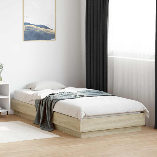 Struttura letto a pavimento Rovere Sonoma 80 x 200 cm | homemem39