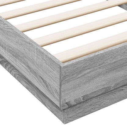 Struttura letto a pavimento Sonoma grigio 80 x 200 cm | homemem39