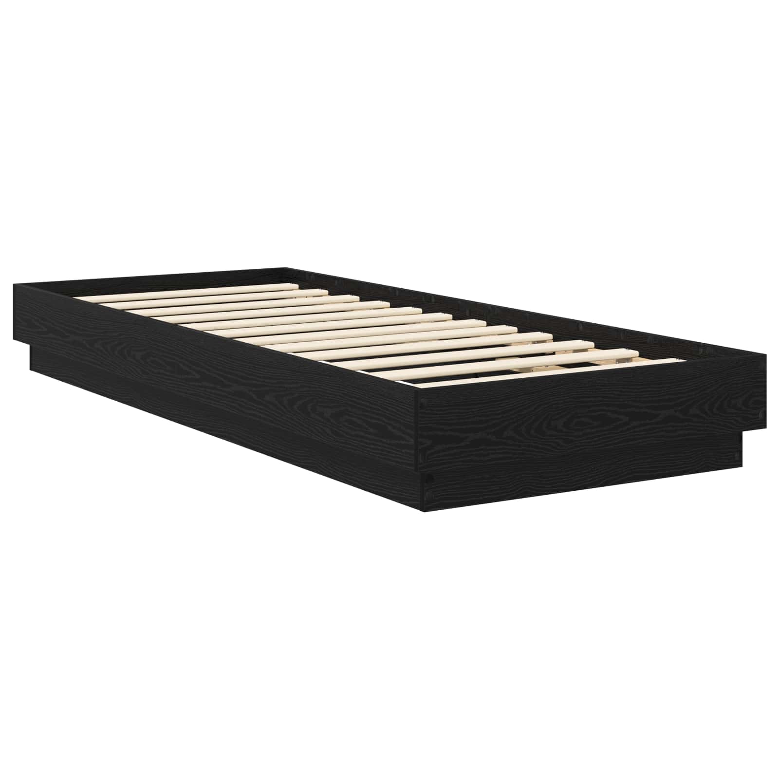 Struttura letto a pavimento Rovere Nero 80 x 200 cm | homemem39