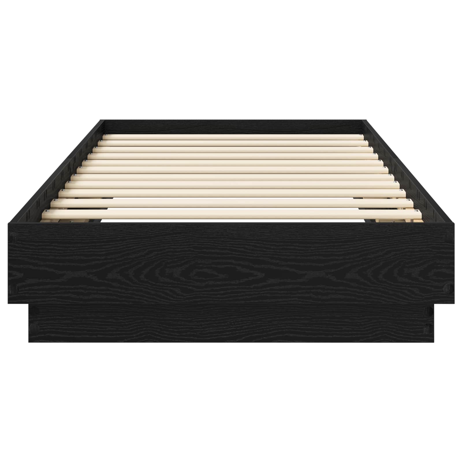 Struttura letto a pavimento Rovere Nero 80 x 200 cm | homemem39