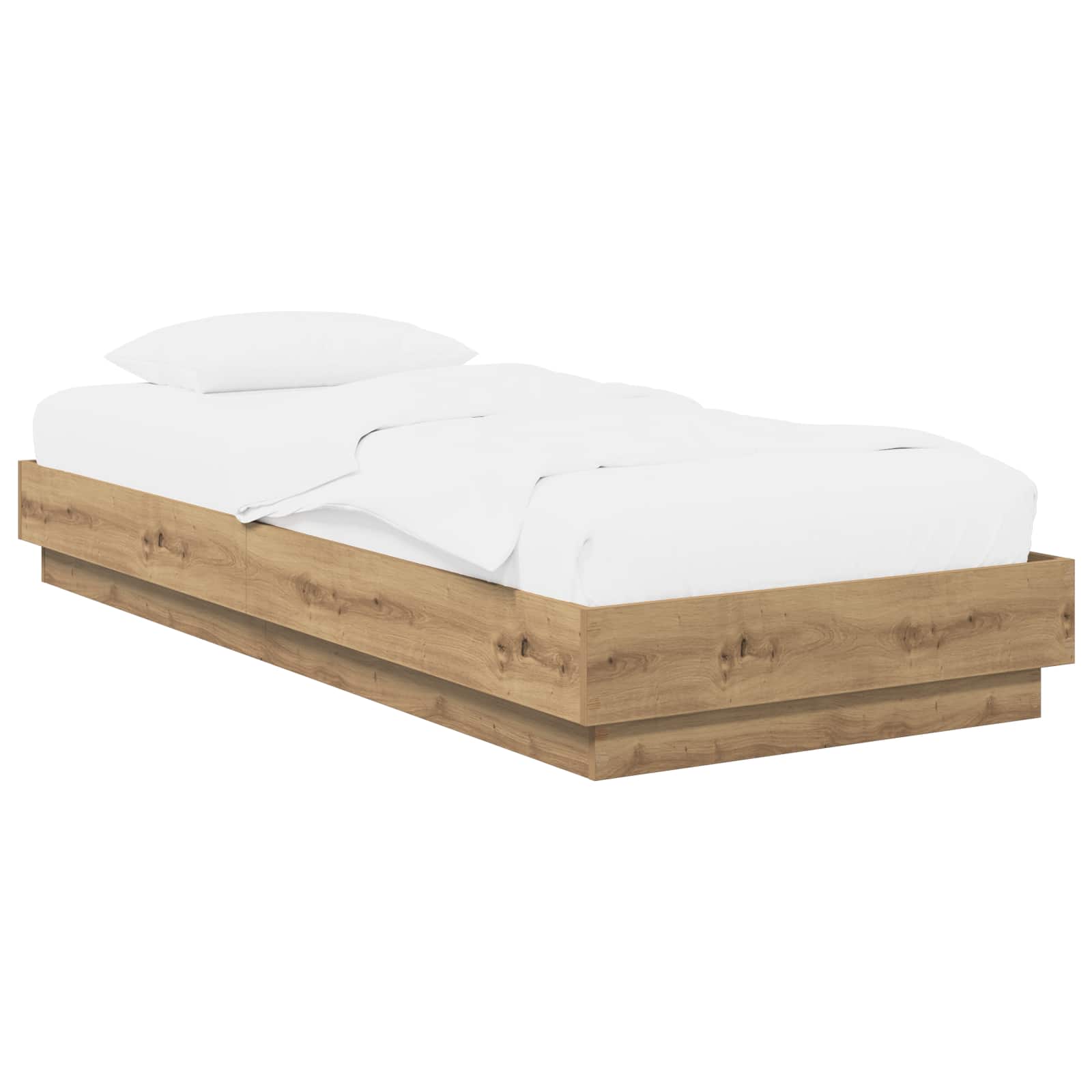 Struttura letto a pavimento Rovere Artigianale 80 x 200 cm | homemem39