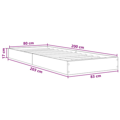Struttura letto a pavimento Bianco 80 x 200 cm | homemem39