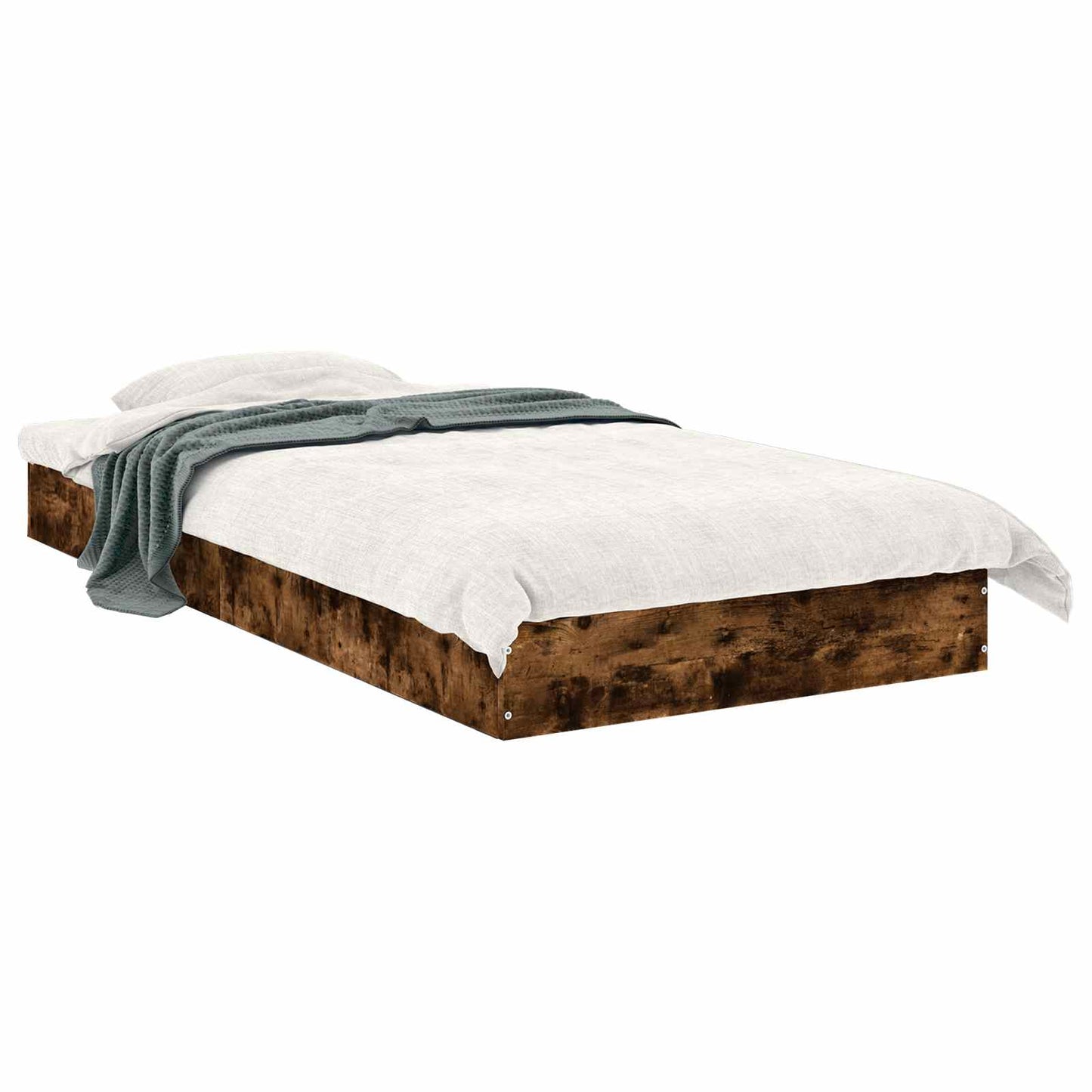 Struttura letto a pavimento Rovere Fumo 80 x 200 cm | homemem39