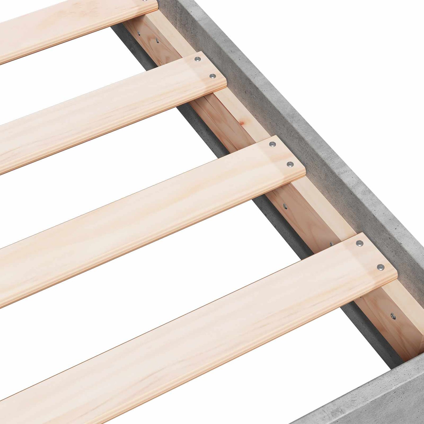 Struttura letto a pavimento Grigio Cemento 80 x 200 cm | homemem39