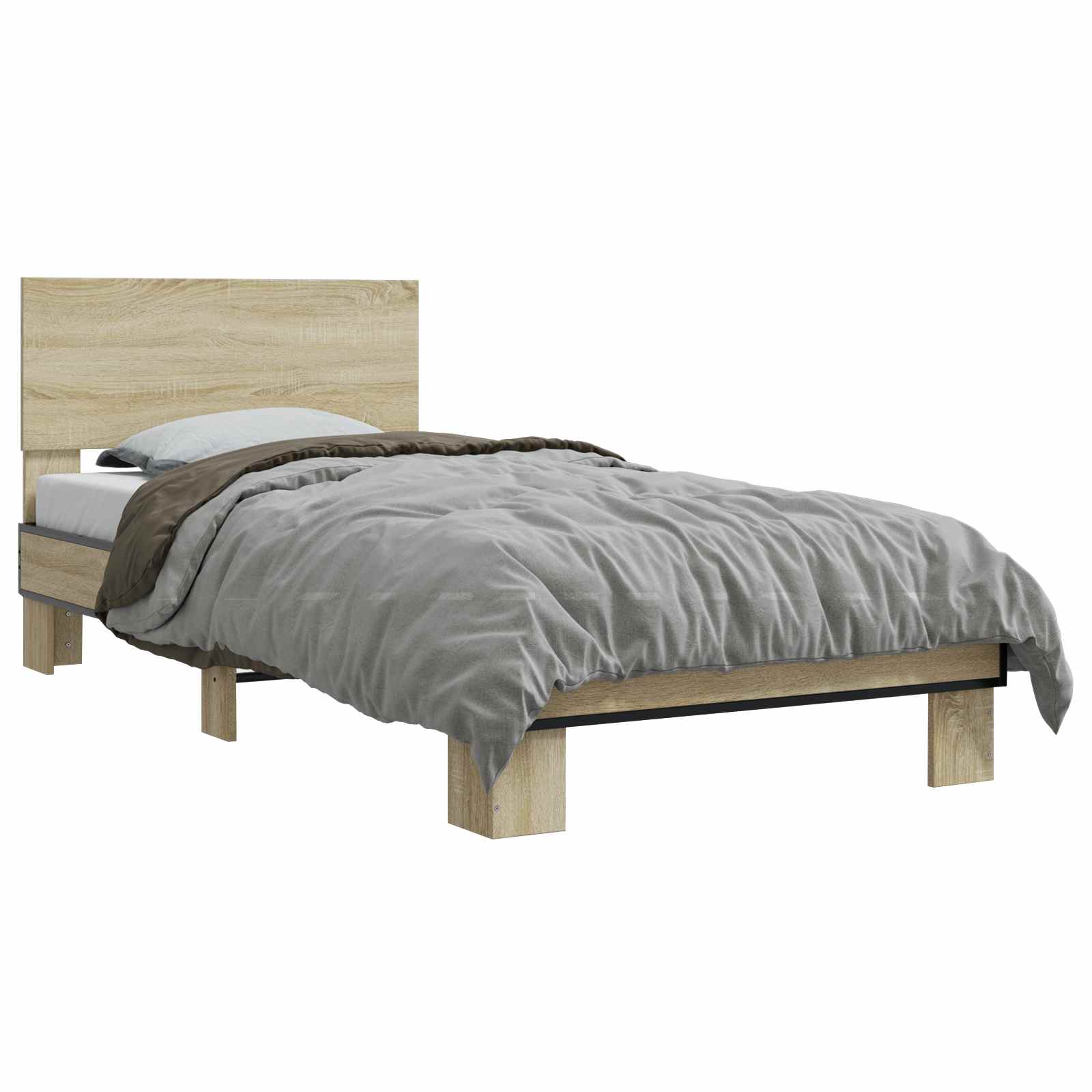 Struttura letto con testata Rovere Sonoma 80 x 200 cm | homemem39