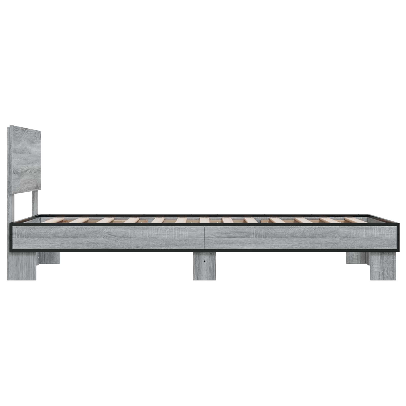 Struttura letto con testata Sonoma grigio 80 x 200 cm | homemem39