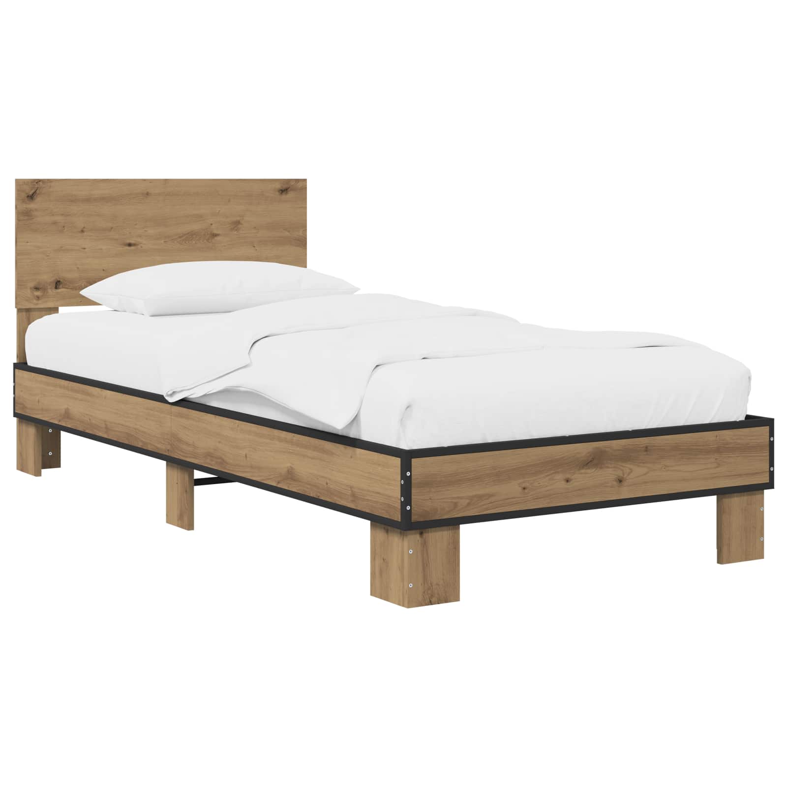 Struttura letto con testata Rovere Artigianale 80 x 200 cm | homemem39